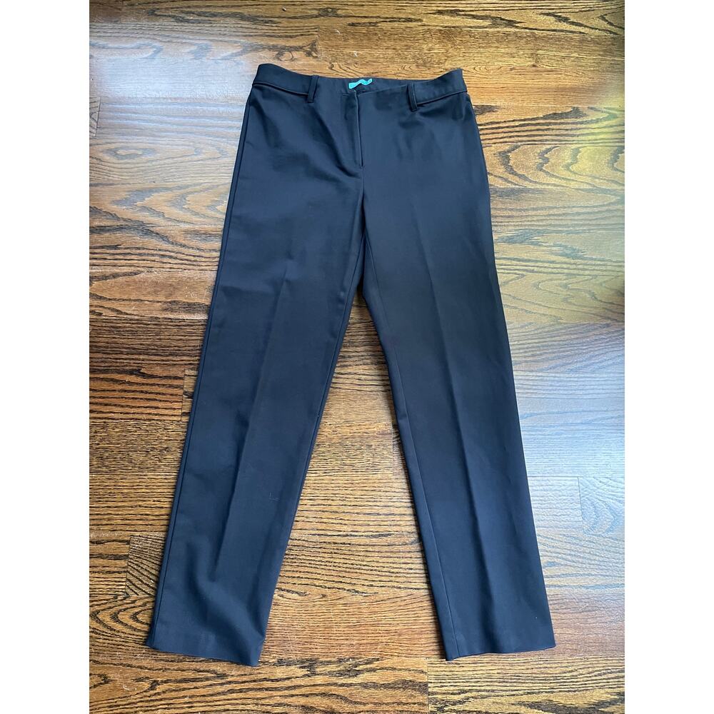 J.McLaughlin Straight Leg Flat Front Dress Pants Black Size 8